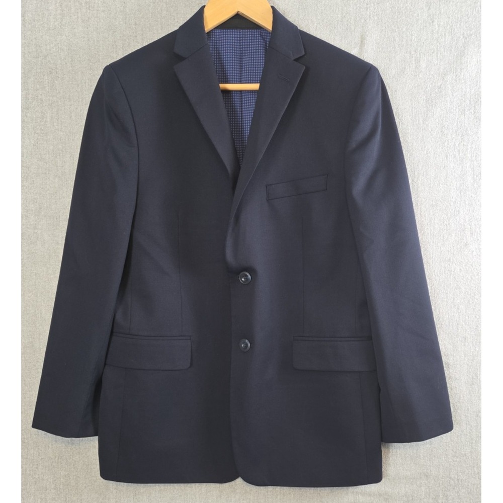 Michael Kors Suit Jacket Blazer Boys 18R Navy Blue Wool Blend Lined Sport Coat